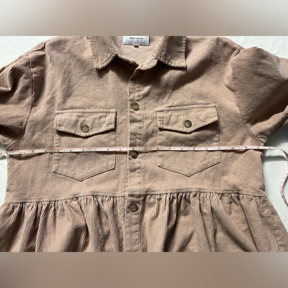 Jinzhao Corduroy Babydoll Style Buttondown - Picture 9 of 10